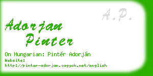 adorjan pinter business card